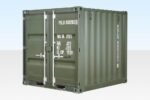 8ft One Trip Shipping Container Green (RAL 6007)