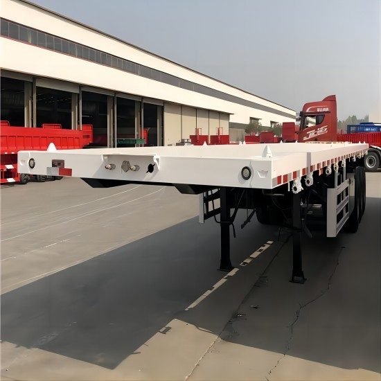 3 Axle Flatbed Tractor Trailer With Mechenical Suspension - Image 7