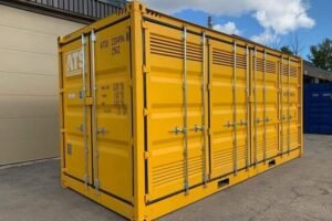 30ft x 8ft Full Side Access Shipping Container (One Trip) – Yellow