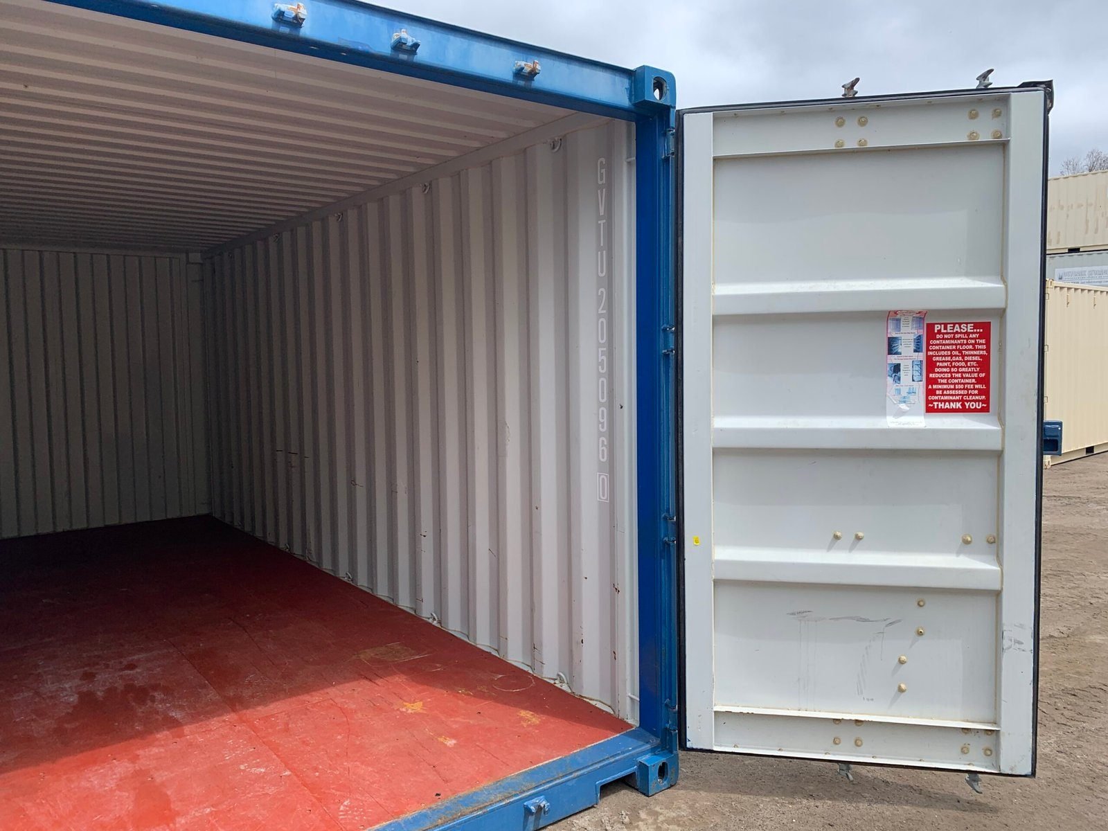 Used 20ft x 8ft Blue Shipping / Storage Container As Is - Image 4