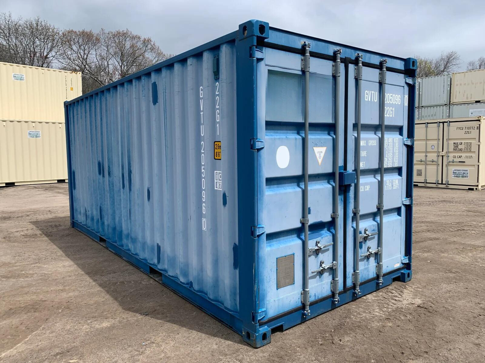 Used 20ft x 8ft Blue Shipping / Storage Container As Is - Image 9