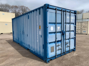 Used 20ft x 8ft Blue Shipping / Storage Container As Is
